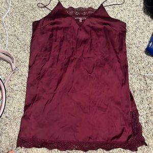 Burgundy Slip Dress